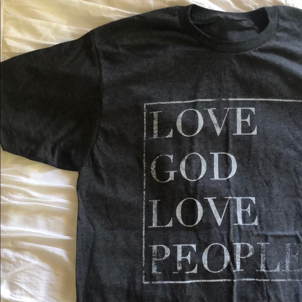 Love God Love People Heathered Soft T-shirt